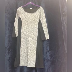 Heather Gray and Black Pencil Dress